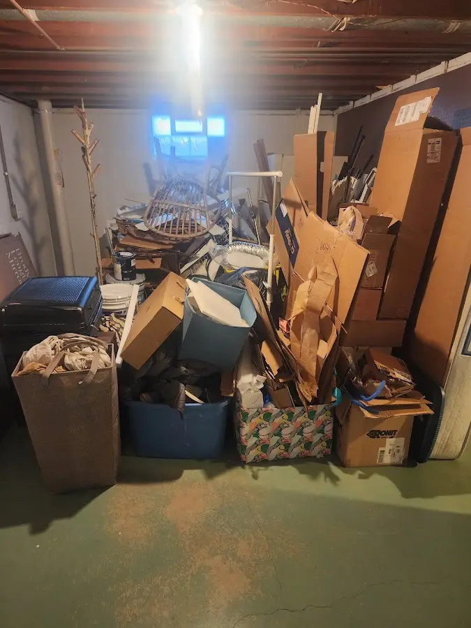 Roll-off dumpster container at job site for 6 Yard Dumpster Rental in Bluffton